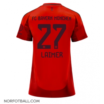 Billige Fotballdrakt Bayern Munich Konrad Laimer #27 Replika Hjemmedrakt Dame 2024-25 Kortermet